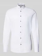 Koszule męskie - Koszula biznesowa o kroju body fit z listwą guzikową - miniaturka - grafika 1