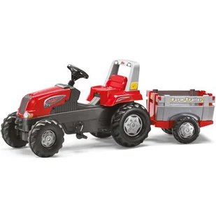 Rolly Toys Traktor Junior Rt Czerwony Z Przyczepą - Jeździki dla dzieci - miniaturka - grafika 1