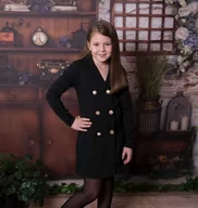 Sukienki i spódniczki dla dziewczynek - Bloom czarna sukienka marynarka żakietowa dla dziewczynki 146-152 / Royal Baby Shop - miniaturka - grafika 1