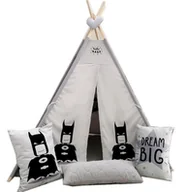 Namioty i tipi dla dzieci - Namiot dla dzieci TIPI WIGWAM DOMEK mata xxl velvet/Batman - miniaturka - grafika 1