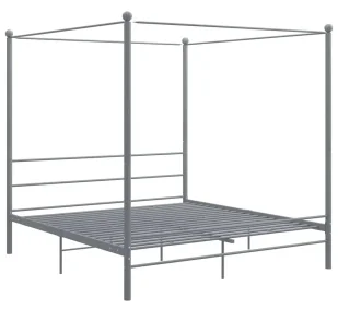 Szare metalowe łóżko rustykalne 180x200 cm C6-E92 - Łóżka Szare metalowe łóżko rustykalne 180x200 cm C6-E92 - Łóżka - miniaturka - grafika 1