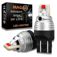 Żarówki samochodowe - ŻARÓWKI LED W21/5W T20 7443 MAGALL CZERWONE BARDZO MOCNE 1600LM STOP 12V - miniaturka - grafika 1