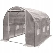 Agrowłókniny - 4iQ Tunel Foliowy Szklarnia 2x3,5m PREMIUM z Siatką PE - miniaturka - grafika 1