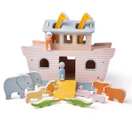 Sortery dla dzieci - Drewniany sorter Arka Noego z figurkami 32013 Bigjigs Toys - miniaturka - grafika 1