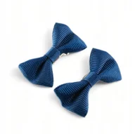 Ozdoby do włosów - Spinki do włosów Kokardki granatowe Materiałowe - miniaturka - grafika 1