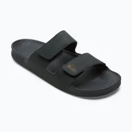 Klapki i japonki męskie - Klapki męskie Quiksilver Rivi Leather Double Adjust black 1 - miniaturka - grafika 1