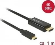 Złącza, przejściówki, adaptery - Delock Cable USB Type-Cª male > HDMI male DP Alt Mode 4K 60 Hz 1m black - miniaturka - grafika 1