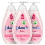 Kosmetyki kąpielowe dla dzieci - Johnson's Baby Miękkie i delikatne mydło w płynie do codziennego użytku dla wrażliwej skóry - 3 x 750 ml - miniaturka - grafika 1