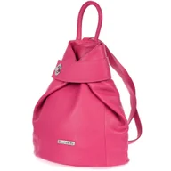 Torebki damskie - Fuksjowy Skórzany Plecak Damski Elegancki Z Zapięciem Beltimore T54 : Kolory - Różowy - miniaturka - grafika 1