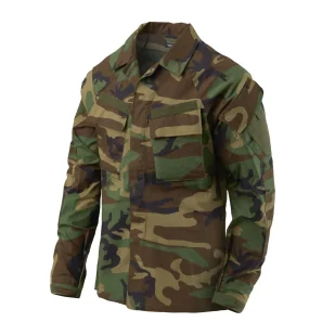 Bluza Mundurowa Helikon-Tex Raid - PolyCotton Stretch Ripstop - US Woodland - Odzież taktyczna i umundurowanie - miniaturka - grafika 1
