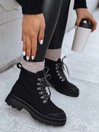 Botki damskie - Botki damskie MOSS czarne Dstreet ZY0445-37 - miniaturka - grafika 1