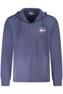 WRANGLER MĘSKA BLUZA Z ROZPINANYM TYŁEM NIEBIESKA - Bluzy męskie - miniaturka - grafika 1