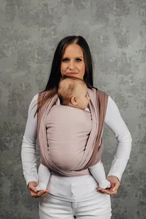 Chusta tkana LennyLamb - Mała Jodełka Baby Pink - 7 (5.2 m.) - Chusty do noszenia dzieci - miniaturka - grafika 1