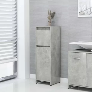 vidaXL Szafka łazienkowa szarość betonu 30x30x95 cm płyta wiórowa 802664 - Szafki łazienkowe - miniaturka - grafika 1
