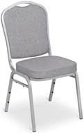 Krzesła - Szare krzesło bankietowe stalowe L6-S63 - miniaturka - grafika 1