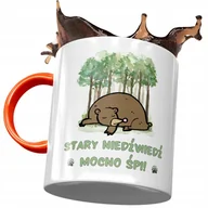 Kubki - Kubek Pomarańczowy z Misiem Miś Słodki na Prezent z Nadrukiem ze Zdjęciem+ Opakowanie na prezent (wzór 01) - miniaturka - grafika 1