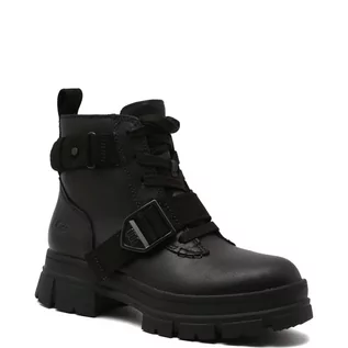 Botki damskie - UGG Skórzane botki ashton lace up - grafika 1