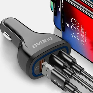 Dudao ładowarka samochodowa szybkie ładowanie Quick Charge 3.0 QC3.0 2.4A 18W 3x USB biały (R7S white) - Ładowarki samochodowe - miniaturka - grafika 8