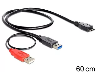 Delock Kabel USB 3.0-A Stecker auf USB 3.0-micro B Stecker/USB 2.0-A Stecker (82909) - Kable USB - miniaturka - grafika 2