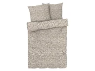 Pościel - LIVARNO home Pościel satynowa z bawełny, 220 x 200 cm (wzór brązowy/biały) - miniaturka - grafika 1