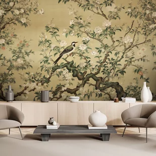 Fototapeta, Ptak Abstrakcja Chinoiserie (Rozmiar 100x70) - Fototapety - miniaturka - grafika 2