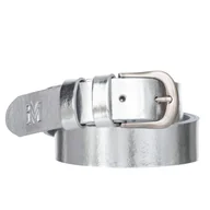 Paski - Klasyczny Pasek Damski VerMari Skórzany Srebrny Blask 3 cm - miniaturka - grafika 1