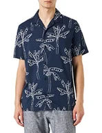 Koszule męskie - Q/S by s.Oliver Męska koszula z krótkim rękawem, niebieski, S - miniaturka - grafika 1