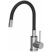 Baterie kuchenne - Missouri bateria kuchenna stal szlachetna / czarny wąż - miniaturka - grafika 1