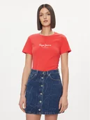 Koszulki i topy damskie - Pepe Jeans T-Shirt Wendy PL505480 Czerwony Regular Fit - miniaturka - grafika 1