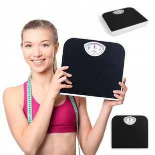 Mechaniczna Waga Łazienkowa Klasyczna Analogowa Do 130KG IZ9201 Czarna - Wagi łazienkowe - miniaturka - grafika 1