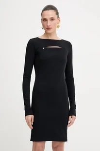 Patrizia Pepe sukienka kolor czarny mini dopasowana 8A1496 J129 - Sukienki - miniaturka - grafika 1