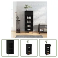 Szafki na buty - The Living Store Szafka na buty czarna 40x36x105 cm materiał drewnopochodny - miniaturka - grafika 1