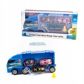 Samochody i pojazdy dla dzieci - CIĘŻARÓWKA LAWETA ZESTAW SAMOCHODÓW 3SZT RESORAK - miniaturka - grafika 1