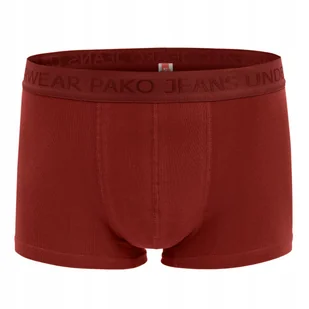 Bokserki męskie klasyczne majtki bawełniane DEEP bordowe M Pako Jeans - Majtki męskie - miniaturka - grafika 1