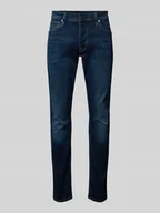 Spodnie męskie - Jeansy o kroju slim fit z 5 kieszeniami - miniaturka - grafika 1
