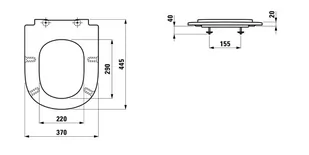 Laufen Lua Siedzisko WC 44,5x36,5 cm białe H8910840000001 - Deski sedesowe - miniaturka - grafika 1