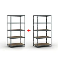 Szafy i regały magazynowe - B2B Partner Regał półkowy 1790 x 900 x 600 mm, nośność 175 kg 1+1 GRATIS 540039 - miniaturka - grafika 1