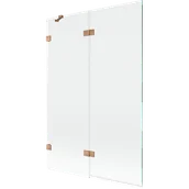 Parawany nawannowe - Mexen Lunar parawan nawannowy 2-skrzydłowy lewy 120 x 150 cm, transparent, miedź szczotkowana - 897-120-100-65-00-L - miniaturka - grafika 1