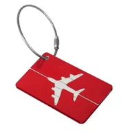 Akcesoria podróżnicze - Identyfikator adresowy na bagaż czerwony - miniaturka - grafika 1