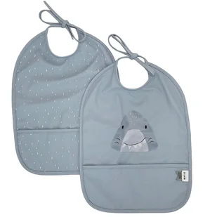 Wodoodporny Śliniak 2 szt. - Rekin Trixie Baby - Zestawy naczyń dla dzieci - miniaturka - grafika 1