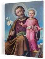 Ikony i obrazy sakralne - Święty Józef, obraz religijny na płótnie - miniaturka - grafika 1