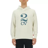 Koszulki męskie - CITROËN O102937-W497 Czapka z dzianiny 2CV Logo Drukowanie Duży C23W Długa koszulka Męska Brzoza Biały Rozmiar XL - miniaturka - grafika 1