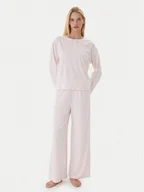 Piżamy damskie - Tommy Hilfiger Piżama UW0UW06077 Różowy Relaxed Fit - miniaturka - grafika 1