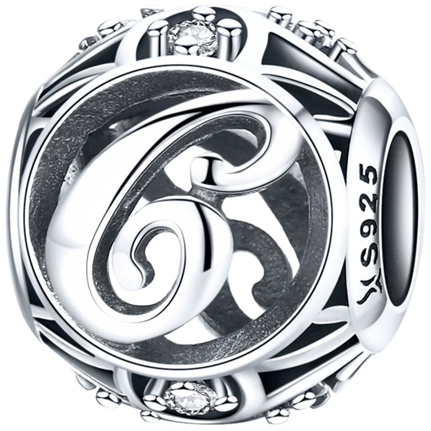 CHARMS LITERKA C srebro pr 925 koralik zawieszka