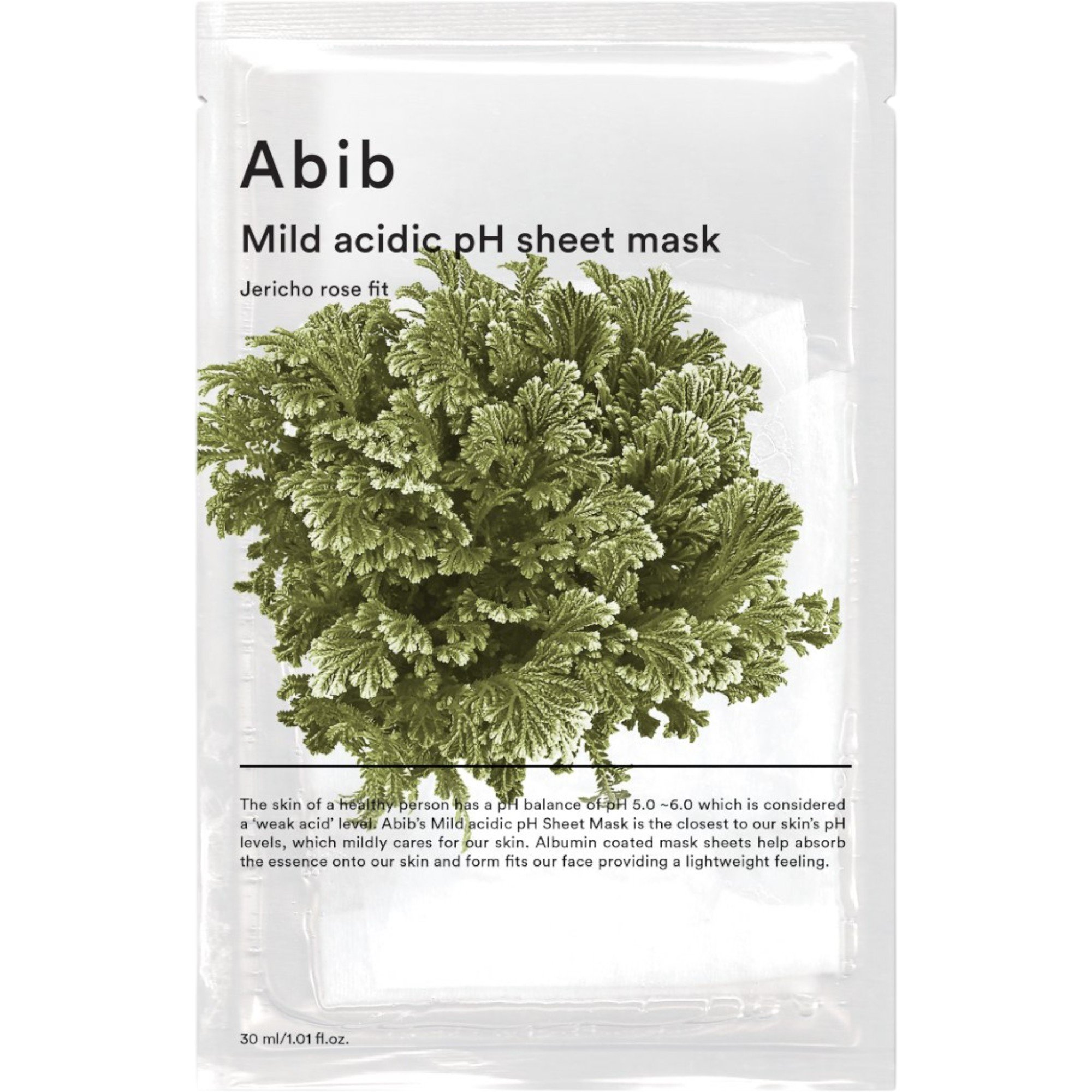 Abib Mild Acidic pH Sheet Mask Jericho Rose Fit, Nawilżająca maska w płachcie do twarzy