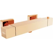 Baterie wannowe i prysznicowe - Mexen Cube termostatyczna bateria prysznicowa różowe złoto - 77200-60 - miniaturka - grafika 1