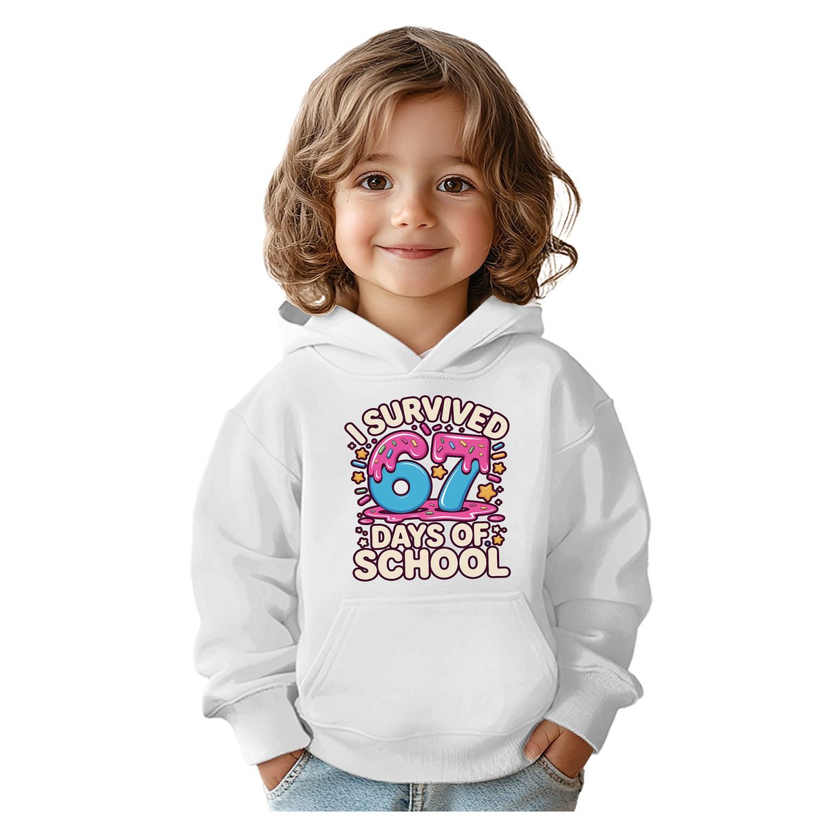 BLUZA DZIECIĘCA Z KAPTUREM 67 SIX SEVEN SZKOŁA 110-116 DLA DZIECKA PREZENT