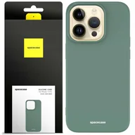 Etui i futerały do telefonów - Spacecase Etui Silicone Case iPhone 14 Pro Max dark green - miniaturka - grafika 1