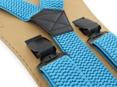 Dodatki do ubrań - Szerokie błękitne / niebieskie szelki do spodni - baranek T98 - miniaturka - grafika 1