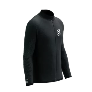 COMPRESSPORT Bluza biegowa męska SEAMLESS ZIP SWEATSHIRT black melange - Bluzy sportowe męskie - miniaturka - grafika 4